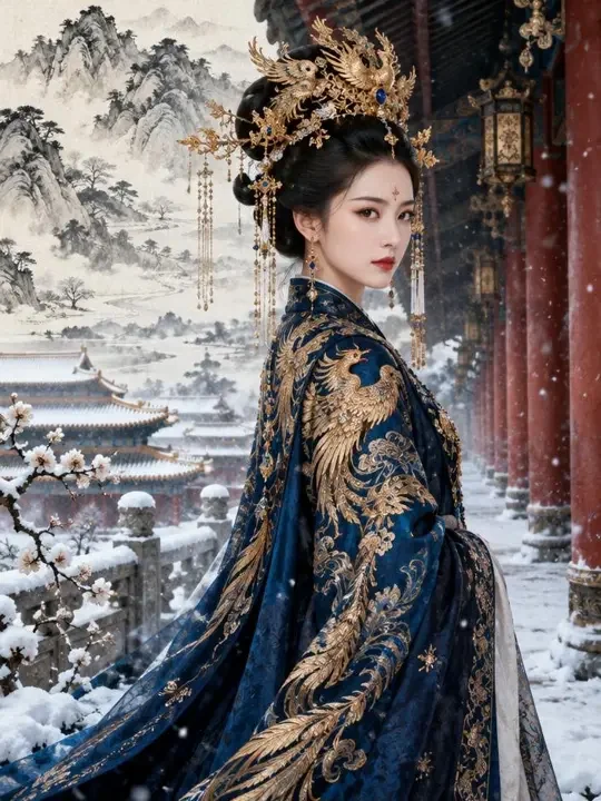 短剧《掌家女皇》竖屏封面，古装题材